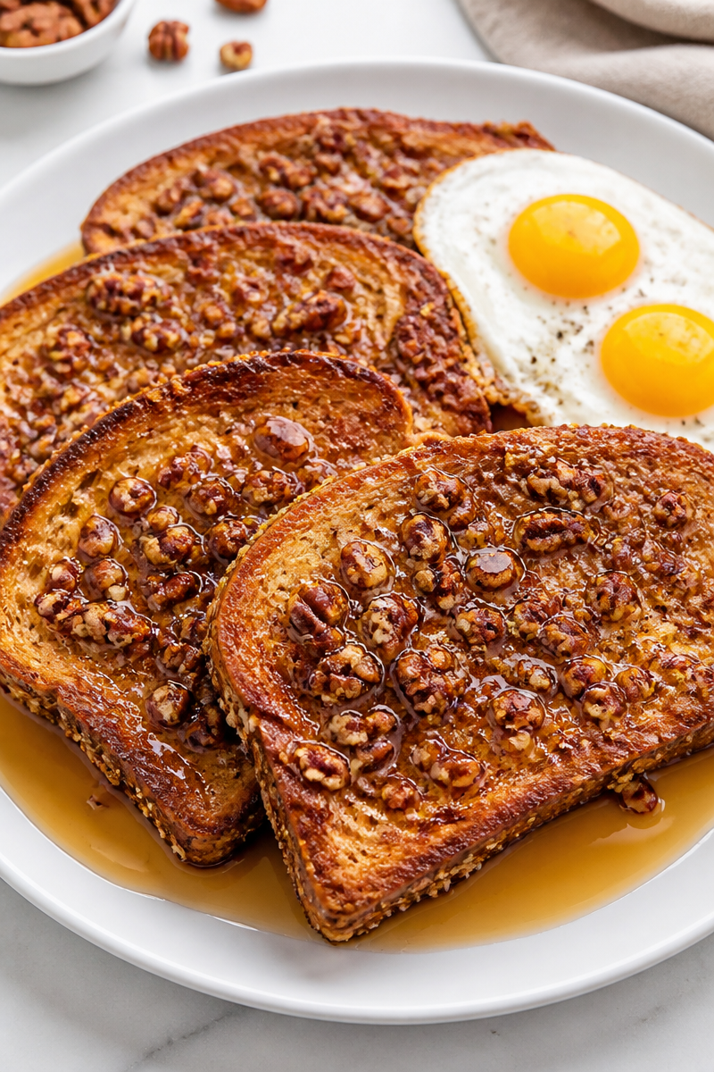 Maple And Pecan Crusted French Toast Breakfast