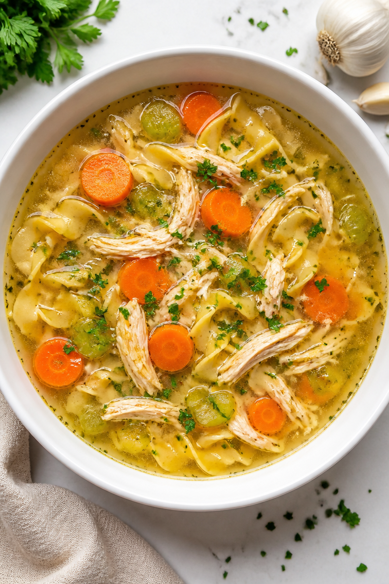 Soothing Homemade Chicken Noodle Soup Recipe