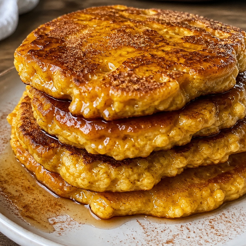 Fluffy Pumpkin Cottage Cheese Pancakes