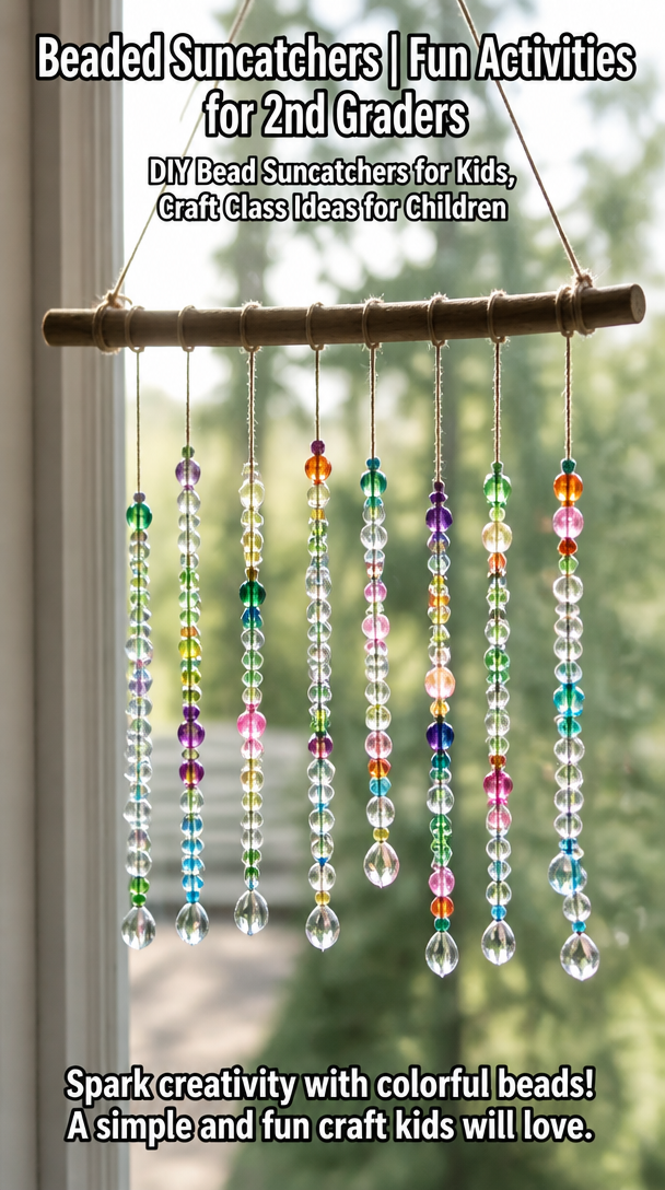 Beaded Suncatchers | Fun Activities for 2nd Graders, DIY Bead Suncatchers for Kids, Craft Class Ideas for Children