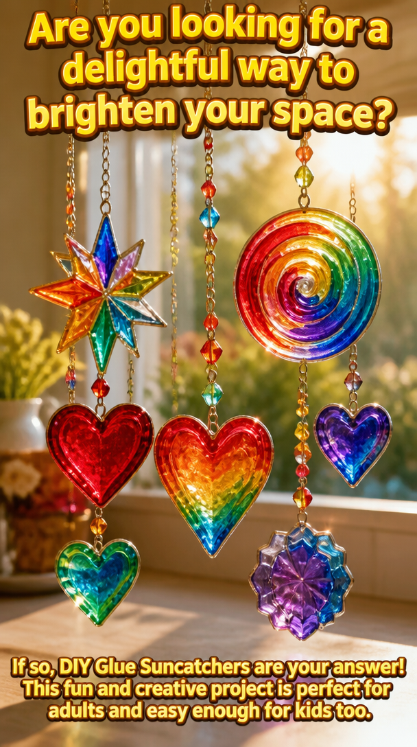 Are you looking for a delightful way to brighten your space? If so, DIY Glue Suncatchers are your answer! This fun and creative project is perfect for adults and easy enough for kids too.