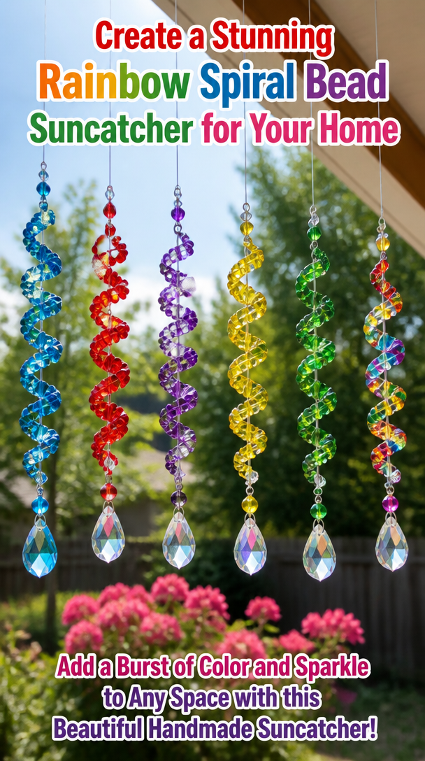 Create a Stunning Rainbow Spiral Bead Suncatcher for Your Home