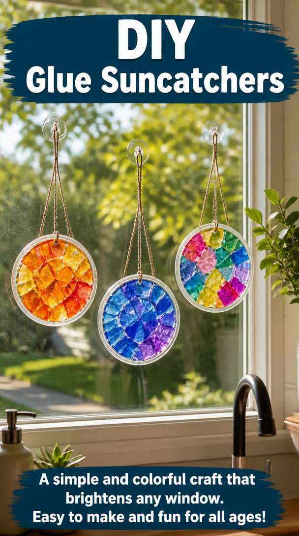 DIY Glue Suncatchers