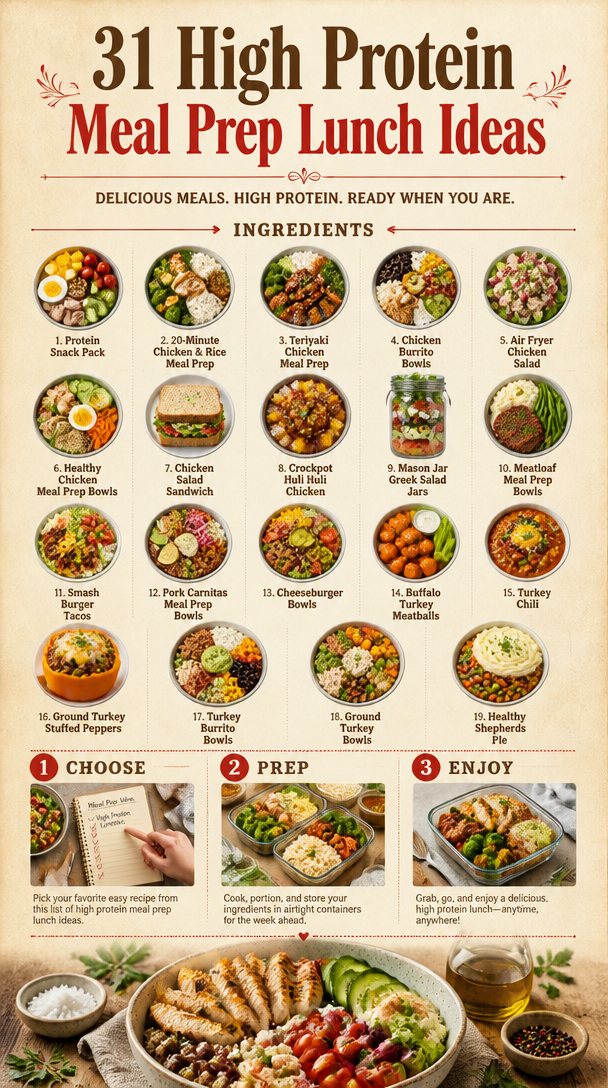 31 High Protein Meal Prep Lunch Ideas