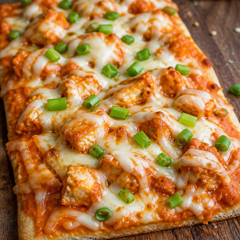 High Protein Buffalo Chicken Flatbread