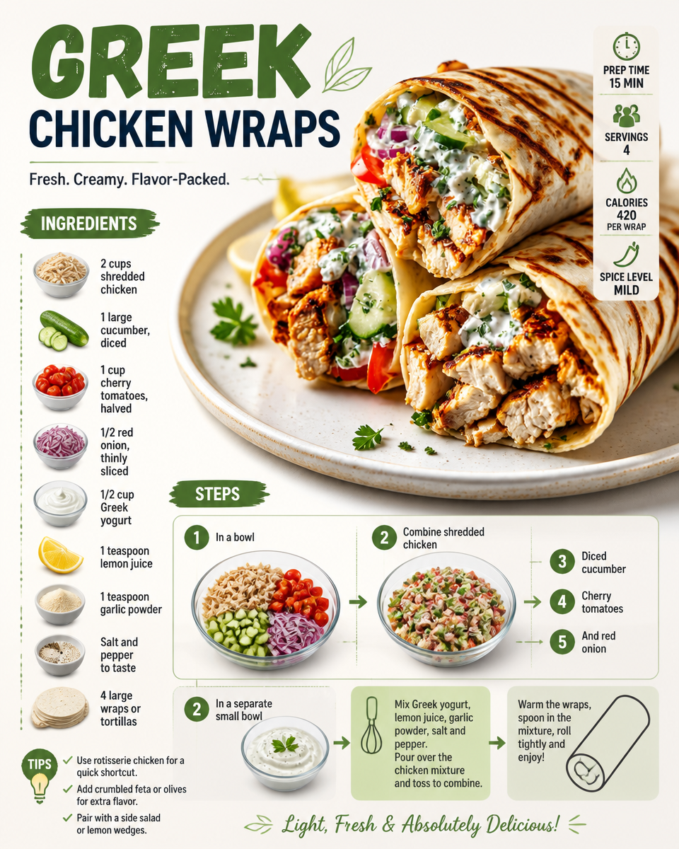 Greek Chicken Wraps