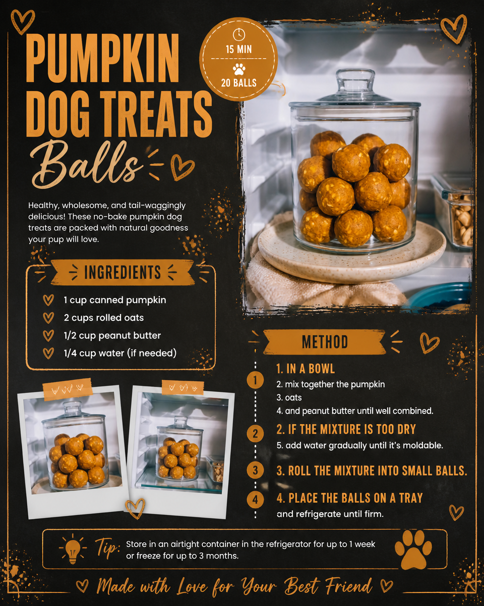 Pumpkin Dog Treats Balls