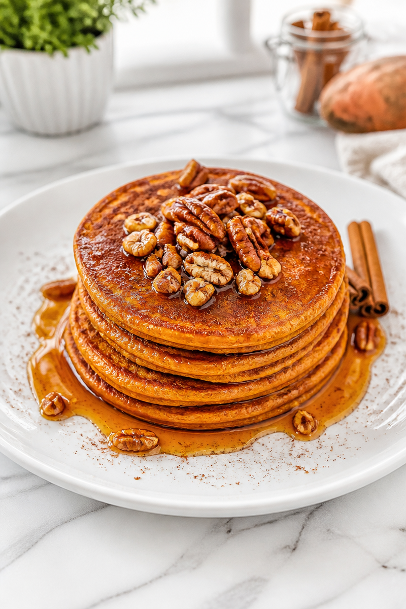 Healthy Cinnamon Spiced Sweet Potato Pancake