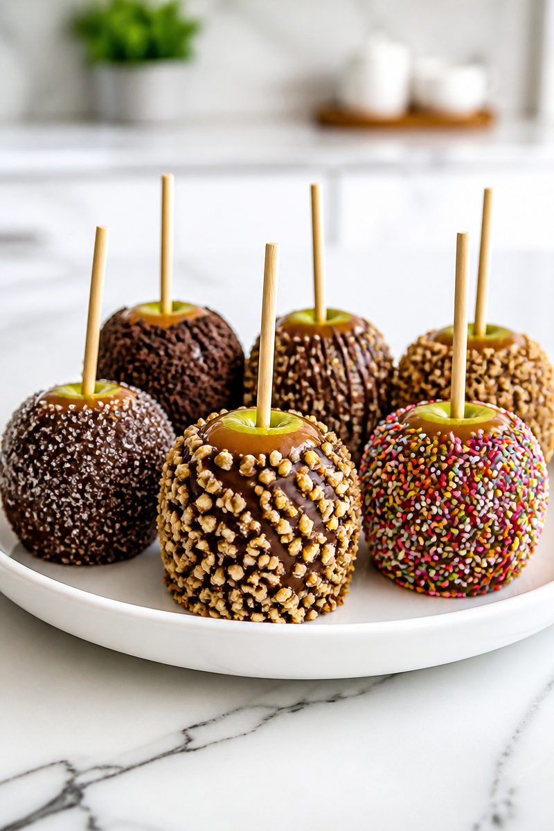 Gourmet Chocolate Dipped Caramel Apple Dessert