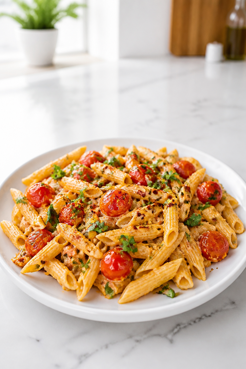 Viral Cherry Tomato And Baked Feta Pasta