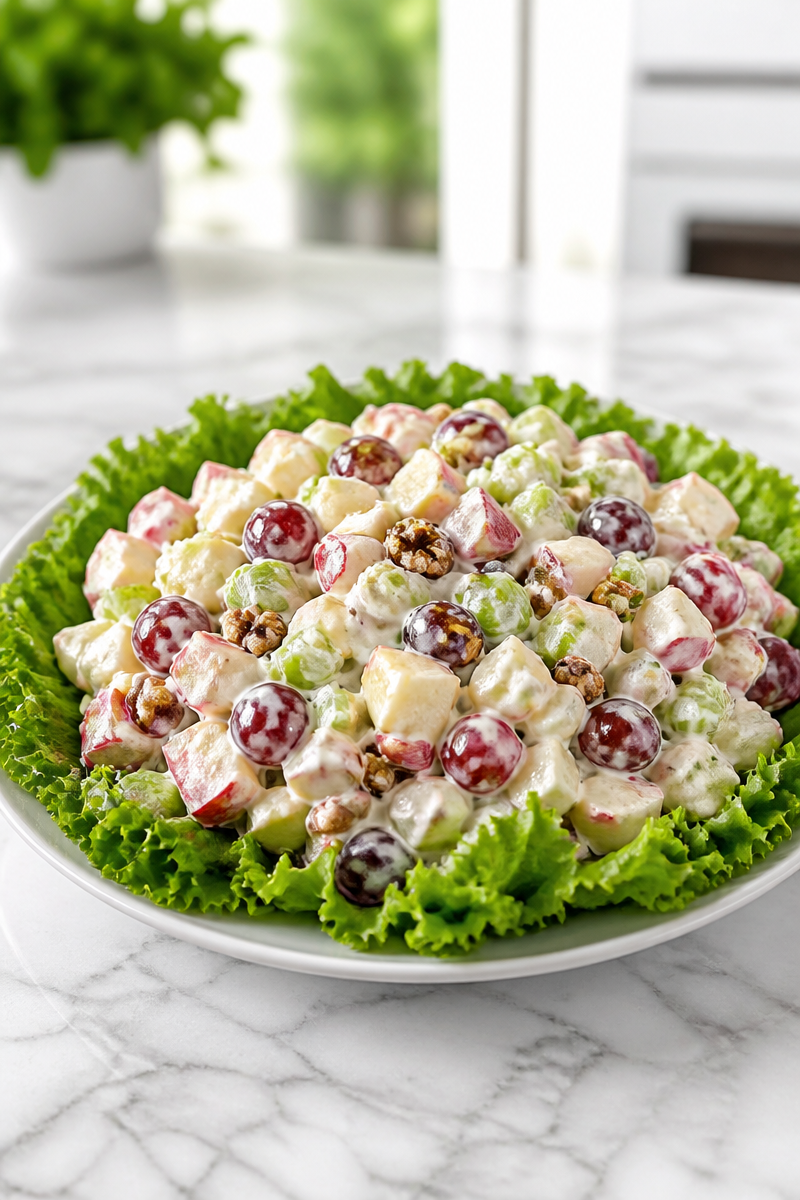 Classic Apple And Walnut Waldorf Salad Bowl