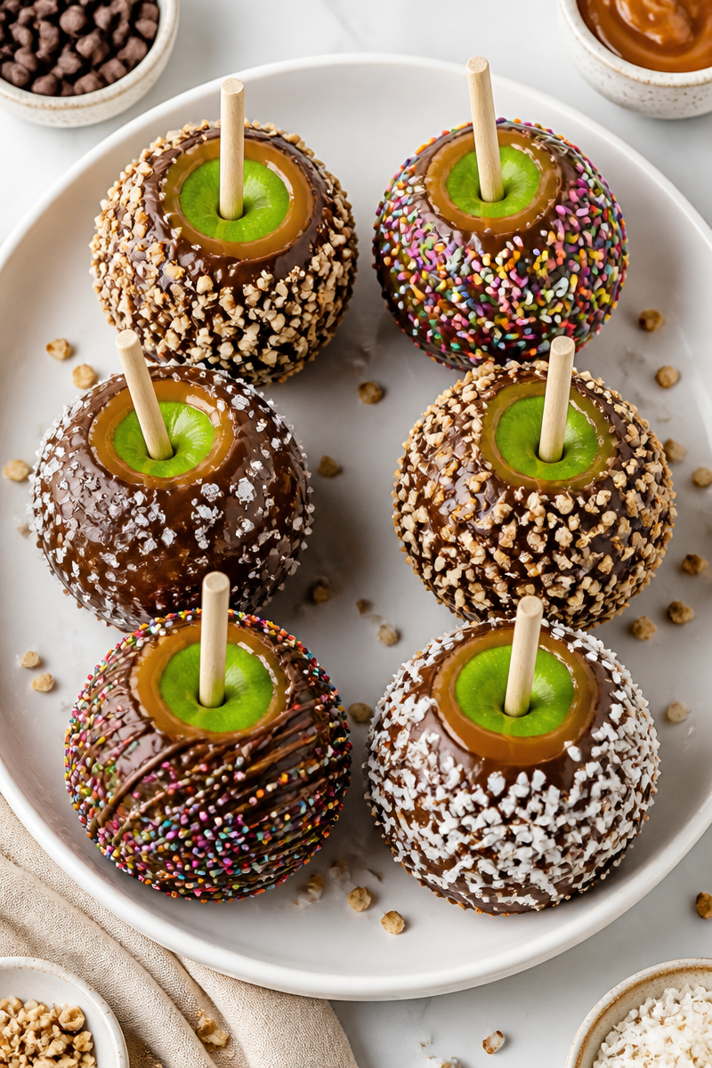 Gourmet Chocolate Dipped Caramel Apple Dessert
