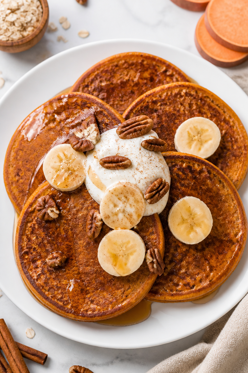 Healthy Cinnamon Spiced Sweet Potato Pancake
