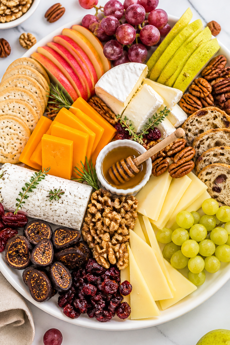 Cozy Fall Harvest Fruit And Cheese Board