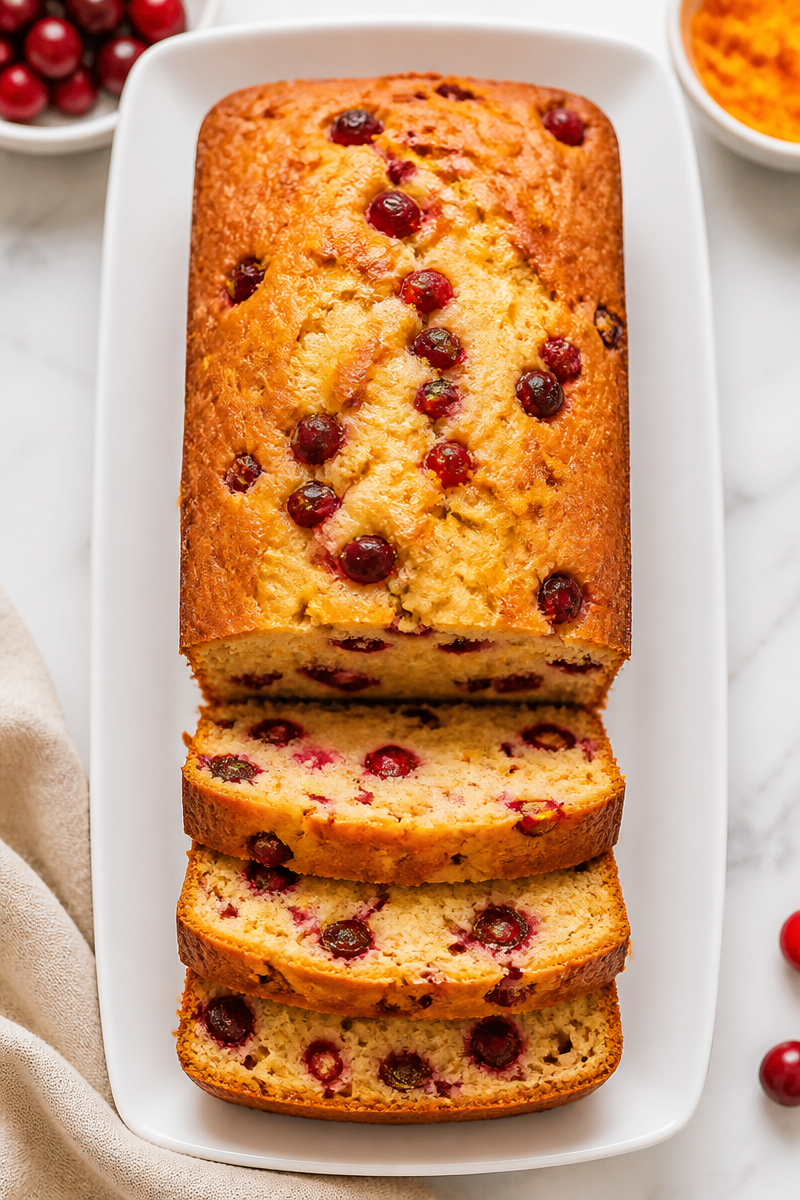 Sweet Cranberry And Orange Zest Loaf Bread