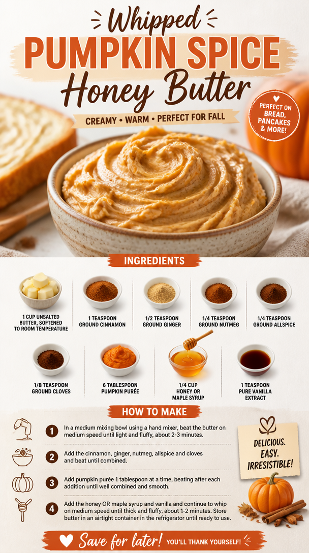 Whipped Pumpkin Spice Honey Butter