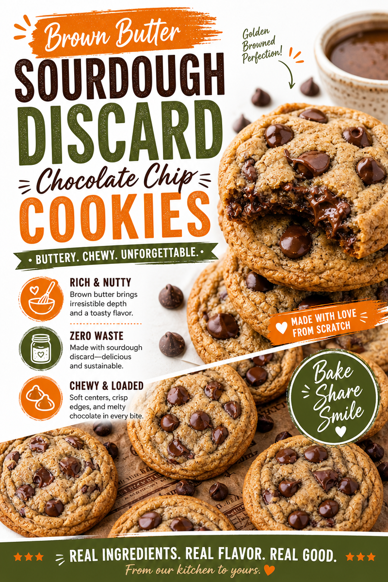 Brown Butter Sourdough Discard Chocolate Chip Cookies Sourdough Discard Chocolate Chip Cookies Brown Butter Sourdough Discard Chocolate Chip Cookies