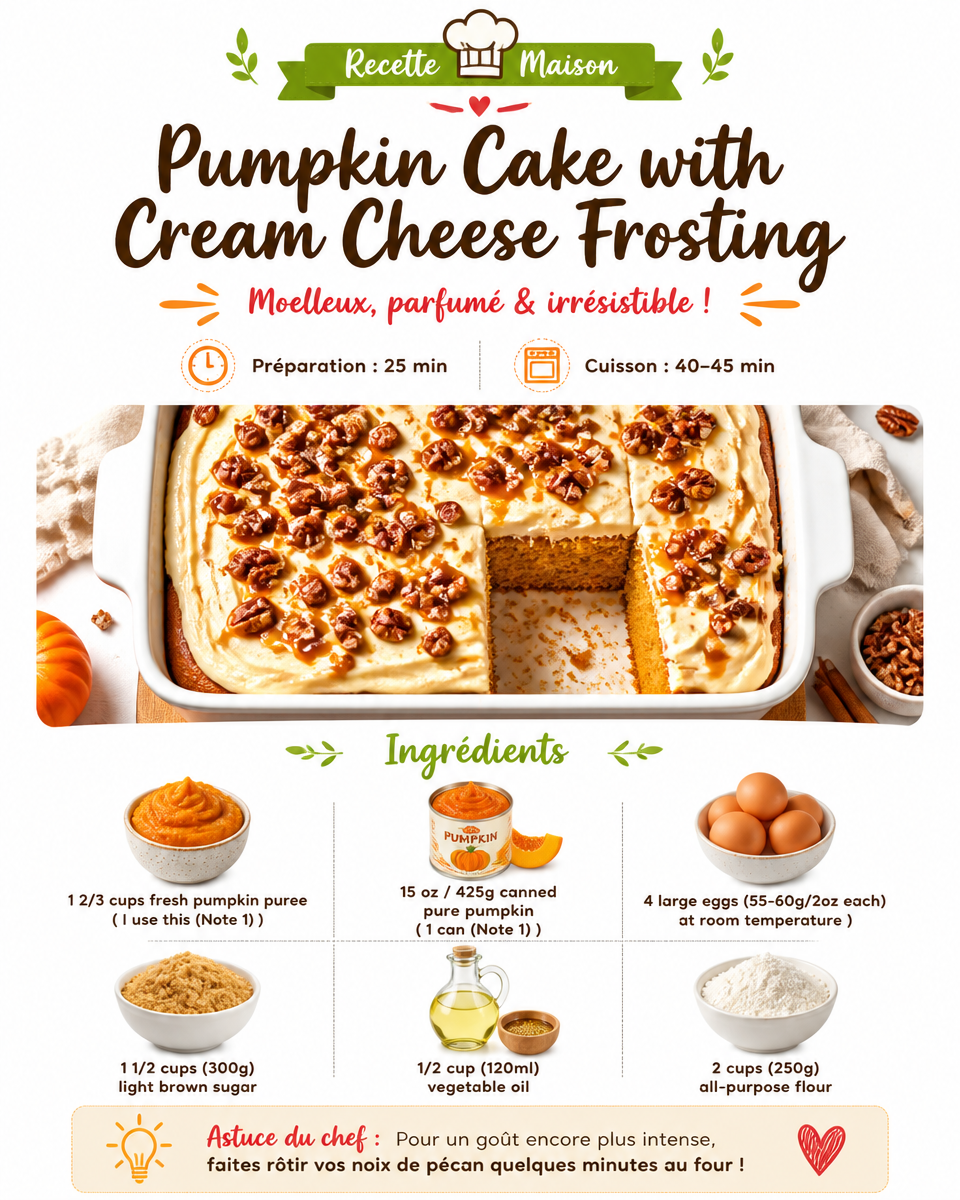 Pumpkin Cake with Cream Cheese Frosting