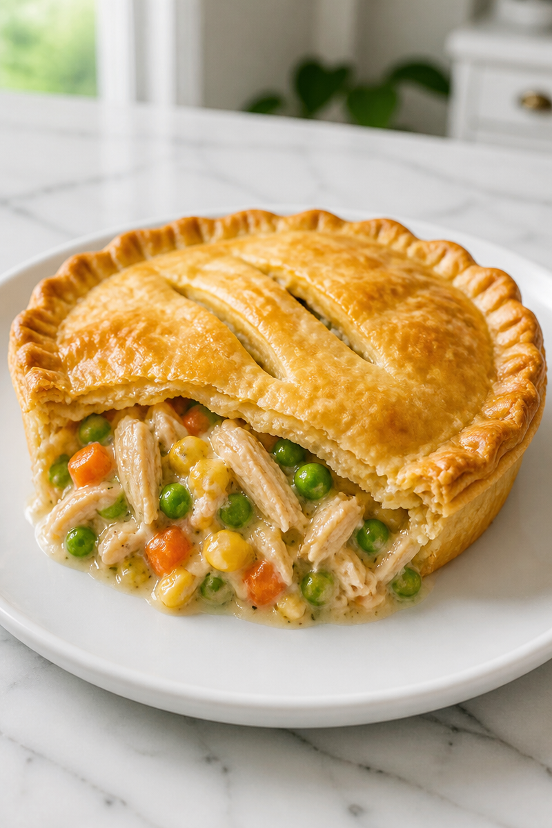 Healthy Dairy Free Homestyle Chicken Pot Pie Casserole