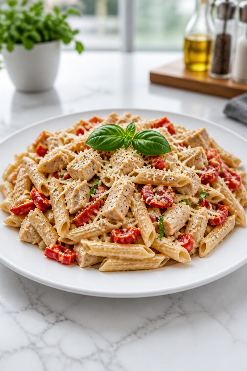 Healthy Roasted Red Pepper And Chicken Pasta Alfredo 5 Healthy Roasted Red Pepper And Chicken Pasta Alfredo