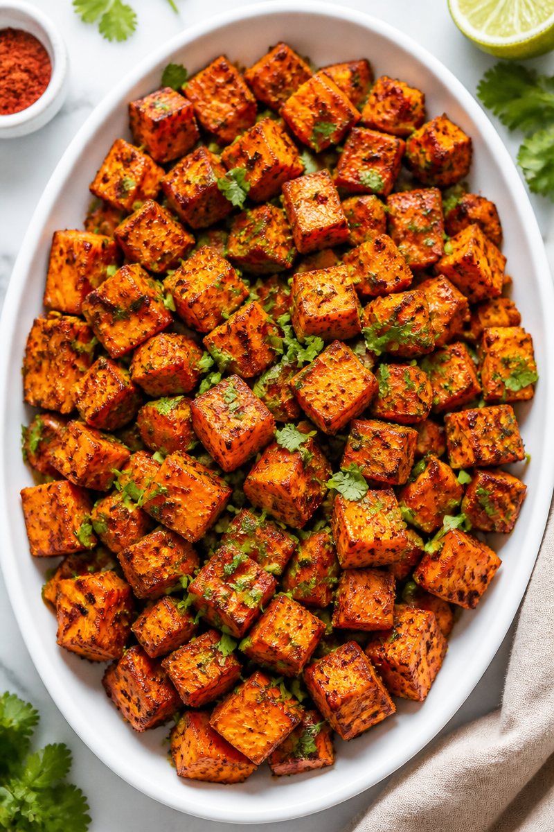 Spicy Chili Lime Oven Roasted Sweet Potato Side 6 Spicy Chili Lime Oven Roasted Sweet Potato Side
