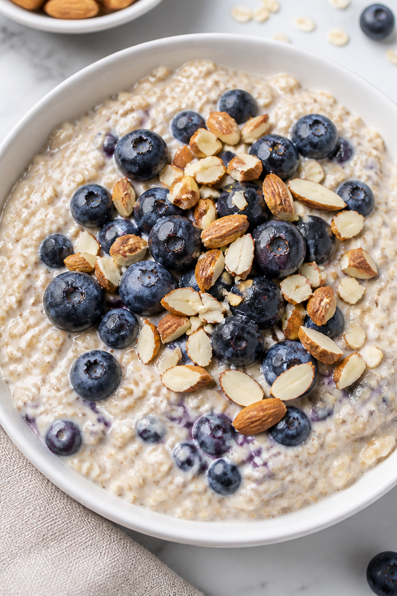 Healthy Blueberry And Almond Butter Overnight Oat Breakfast 6 Healthy Blueberry And Almond Butter Overnight Oat Breakfast