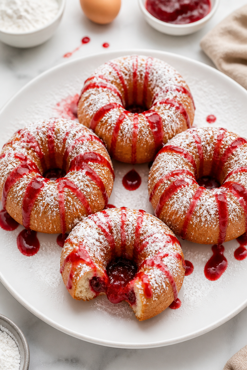 Creepy Bleeding Strawberry Jam Stuffed Halloween Donut 6 Creepy Bleeding Strawberry Jam Stuffed Halloween Donut
