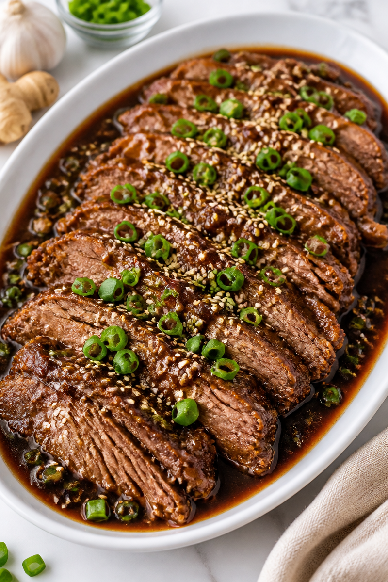 Tender Slow Cooker Mongolian Flank Steak Recipe