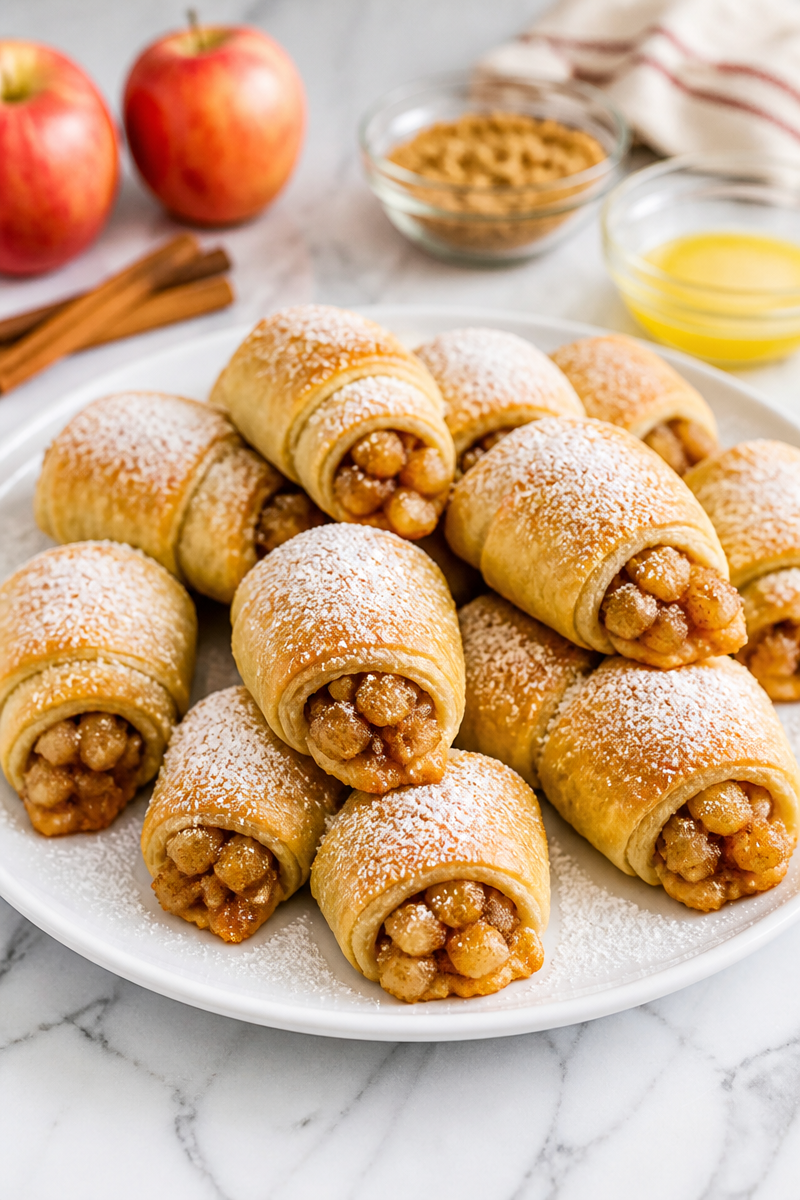 Sweet Cinnamon Apple Stuffed Crescent Roll Recipe