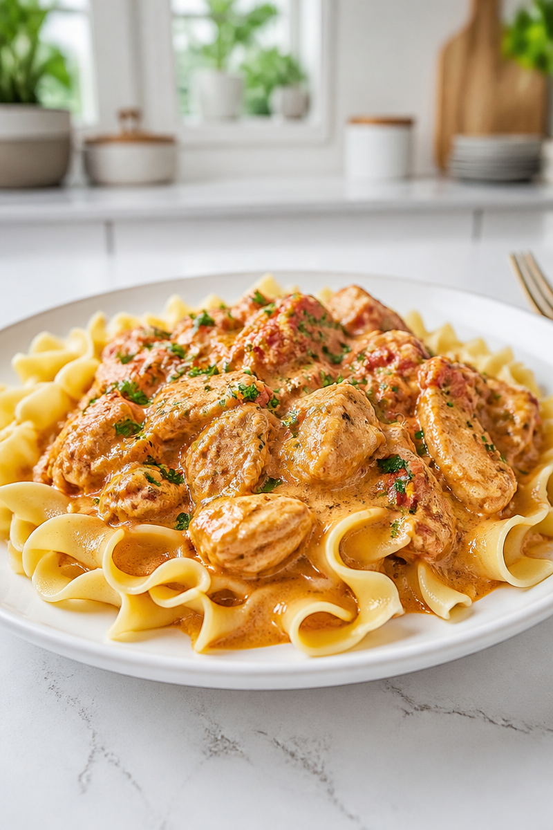 Slow Cooker Authentic Hungarian Chicken Paprikash