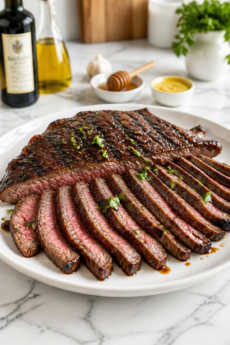 Balsamic Glazed Grilled Flank Steak Recipe