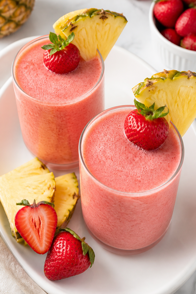 Alcohol Free Frozen Strawberry Pina Colada Recipe