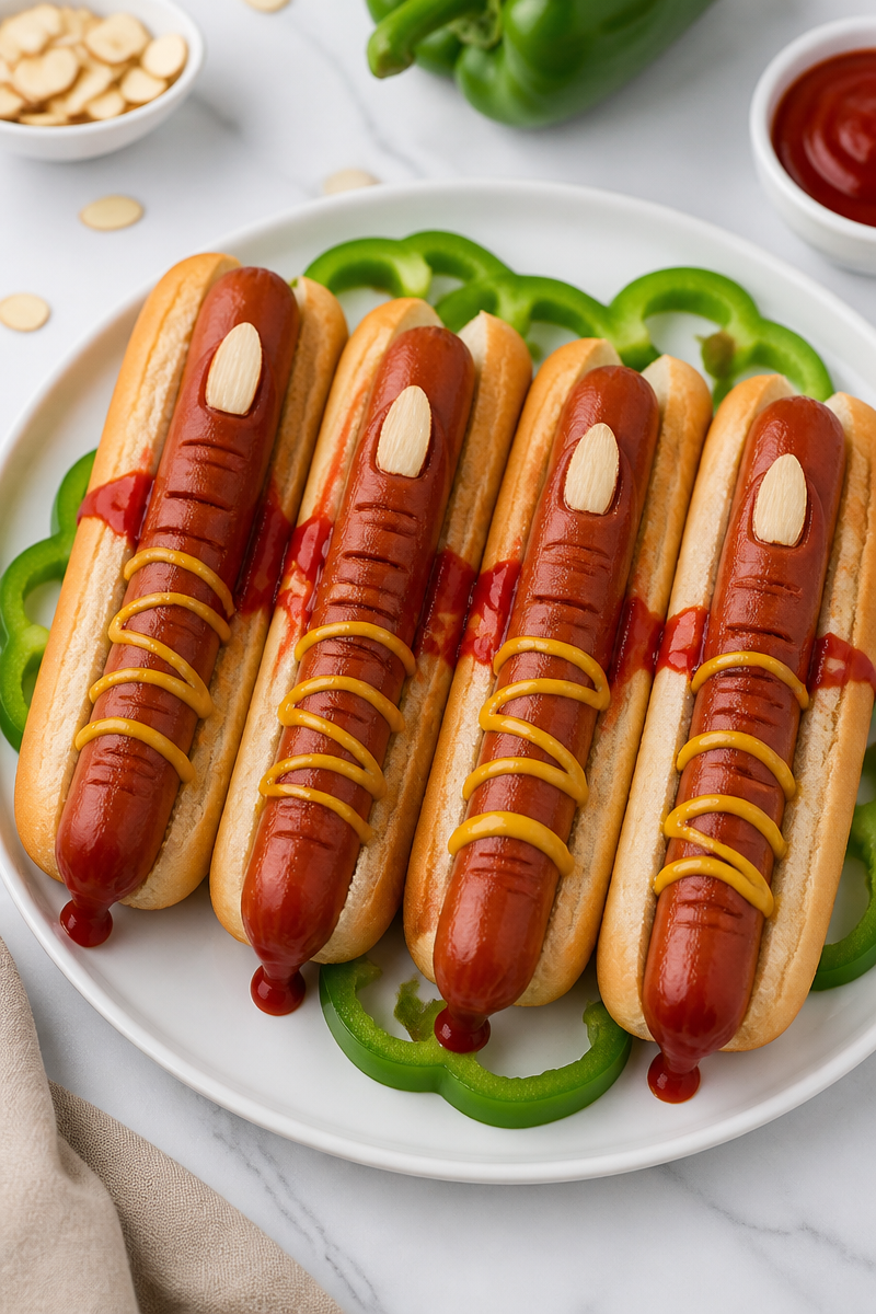 Creepy Severed Finger Halal Beef Hot Dog Halloween Snack