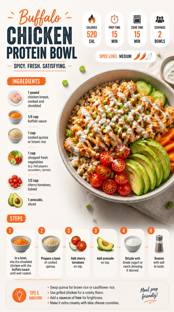 Buffalo Chicken Protein Bowl