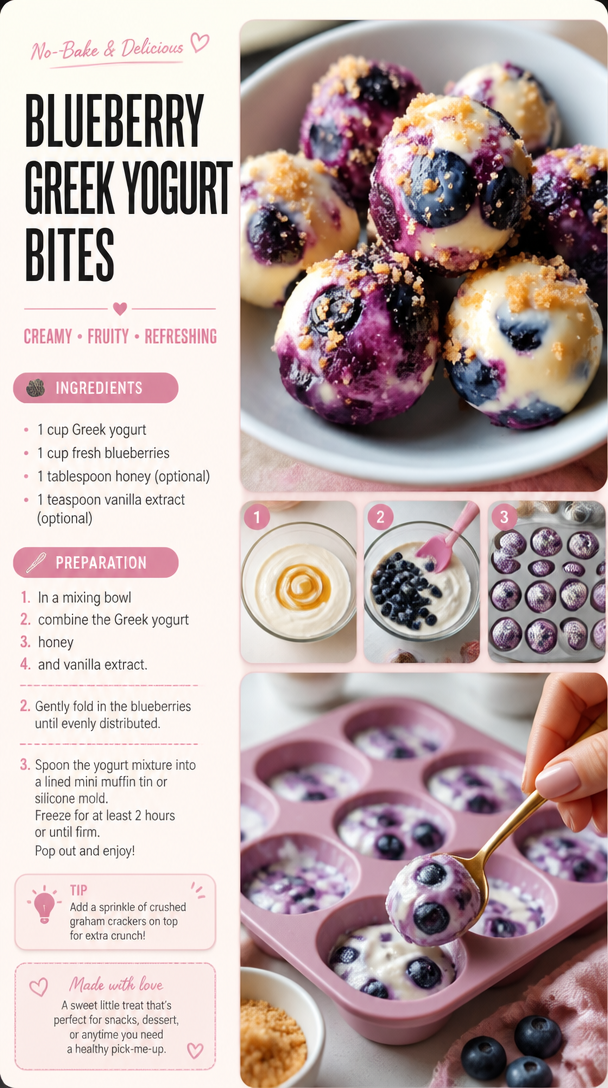 Blueberry Greek Yogurt Bites