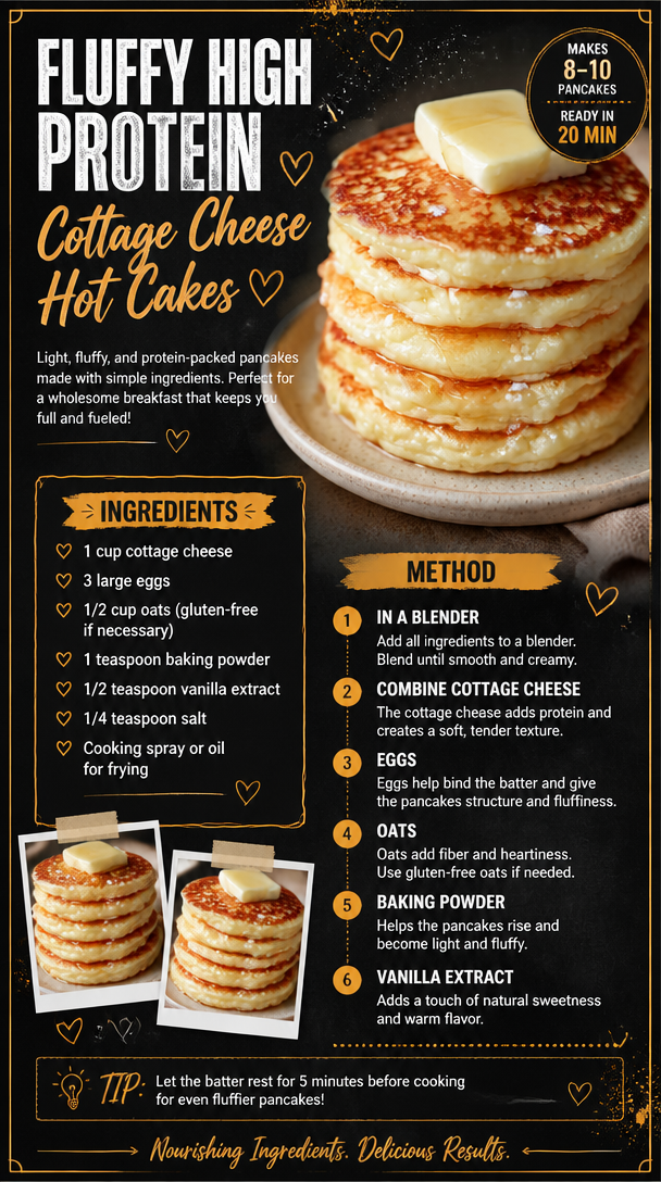 Fluffy High Protein Cottage Cheese Hot Cakes