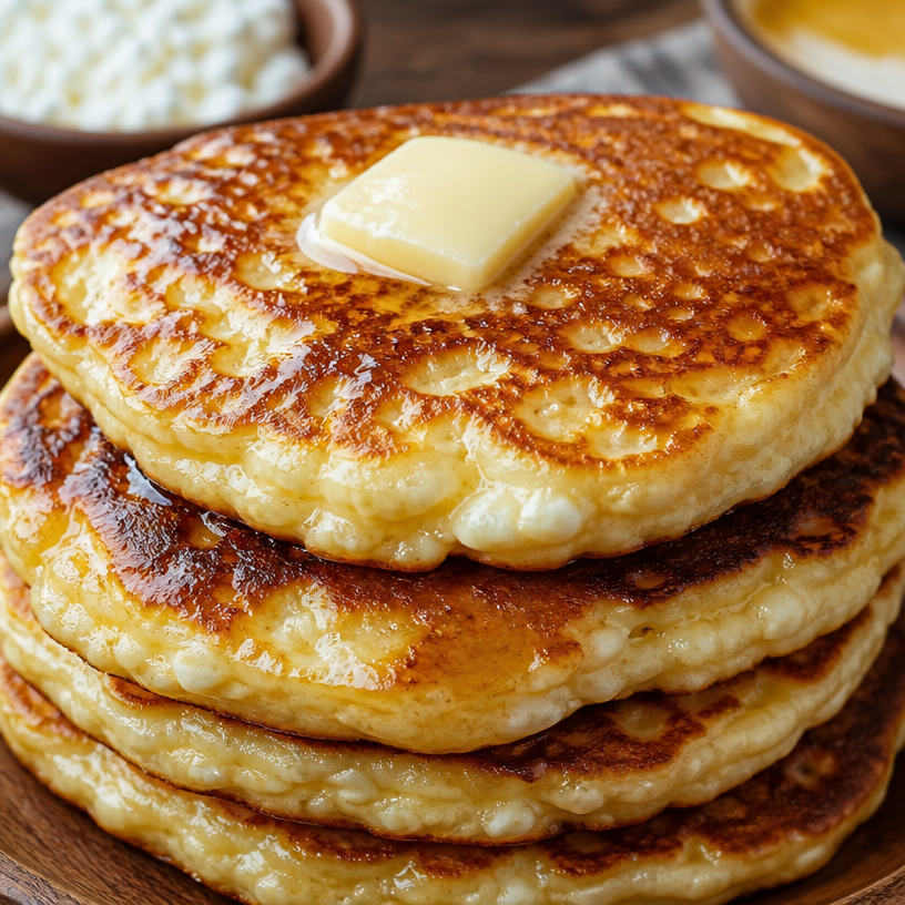 Fluffy High Protein Cottage Cheese Hot Cakes