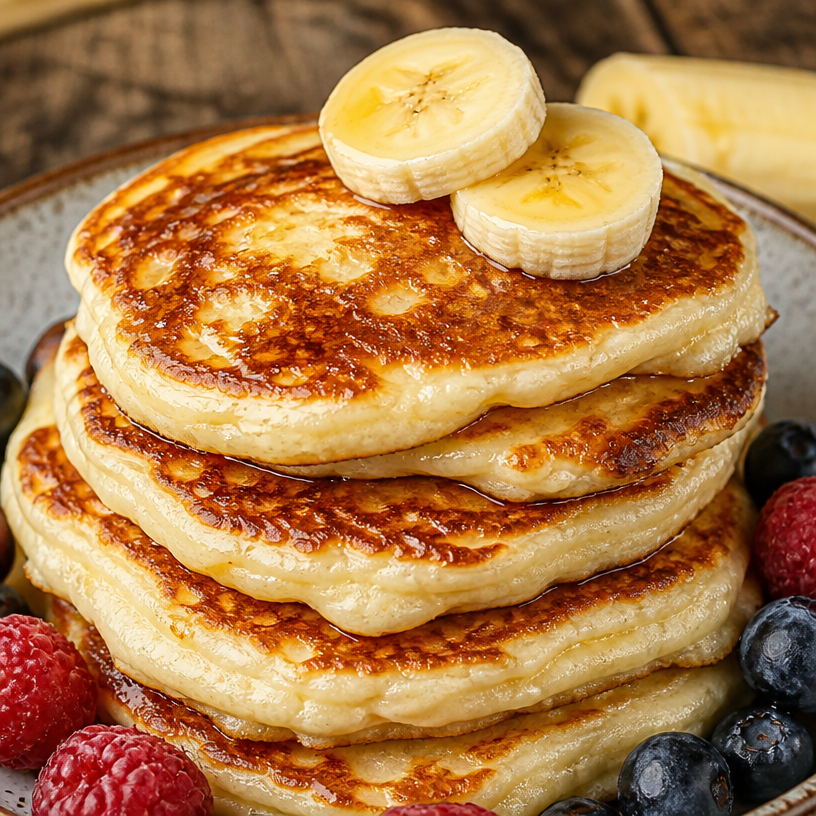 Fluffy Cottage Cheese Pancakes