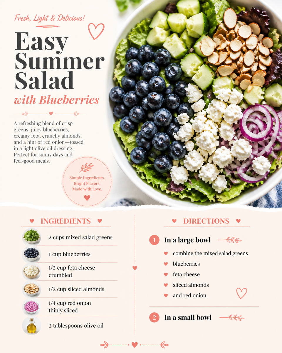 Easy Summer Salad with Blueberries