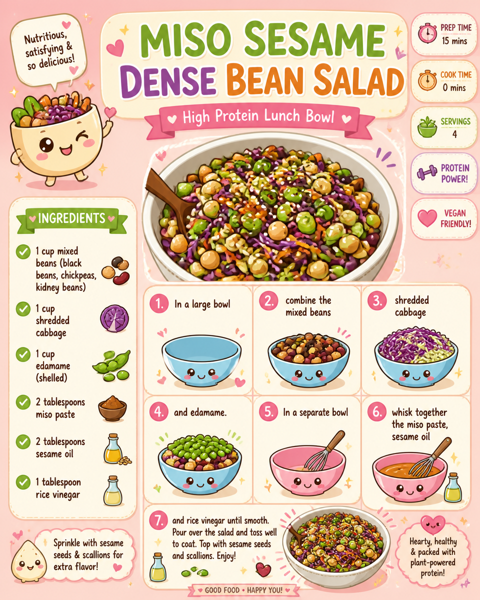 Miso Sesame Dense Bean Salad