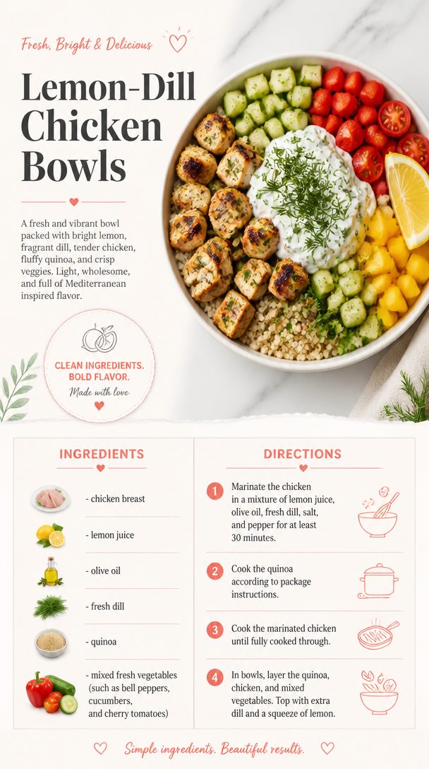 Lemon-Dill Chicken Bowls