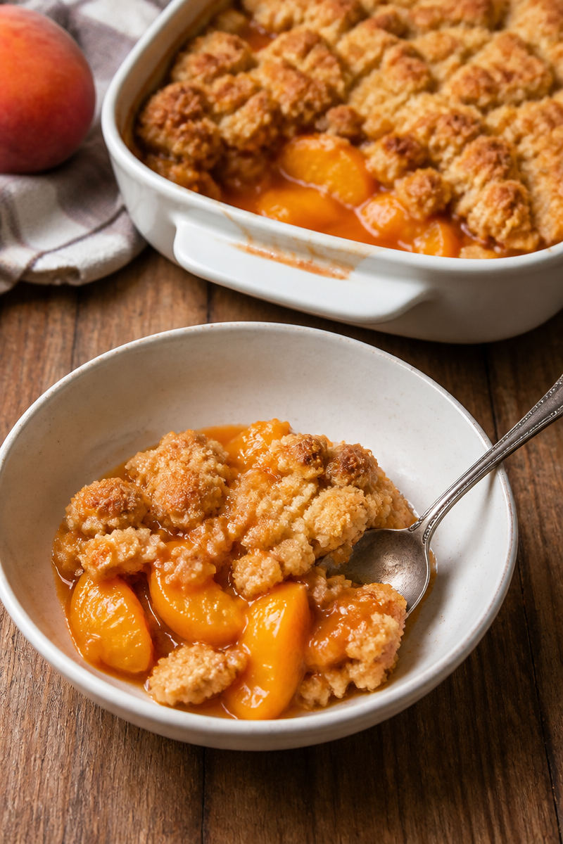 Pioneer Woman’s Peach Cobbler With Canned Peaches