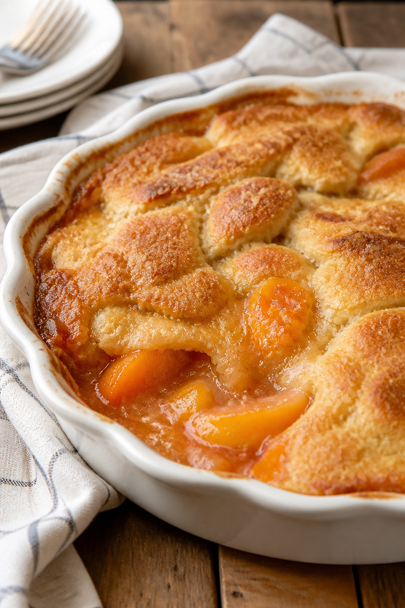 Easy Peach Cobbler Recipe