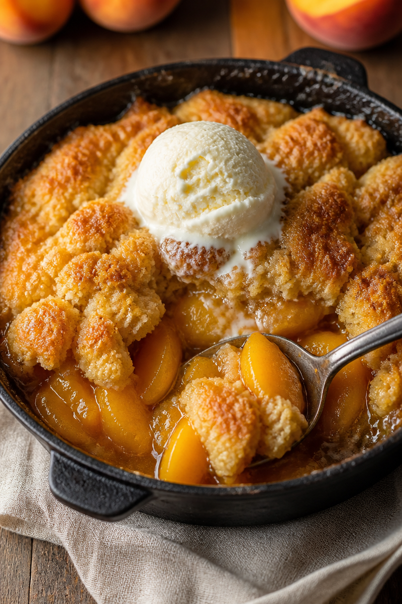 Classic Oven-Baked Peach Cobbler