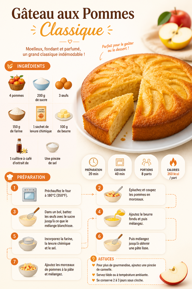 Gâteau aux Pommes Classique