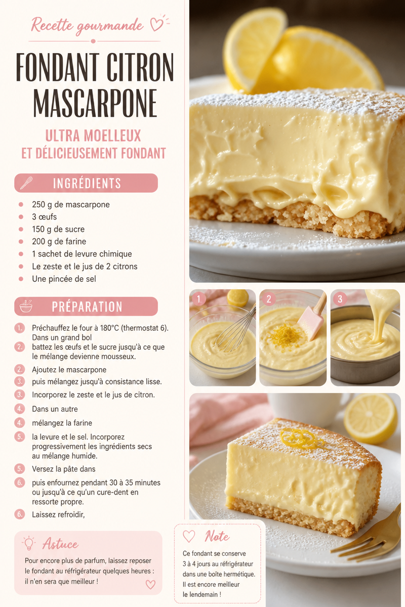 Fondant Citron Mascarpone