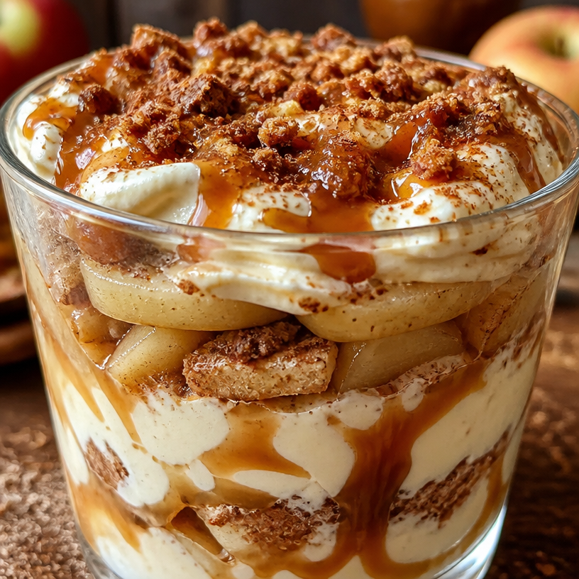 Tiramisu with Sautéed Apples and Salted Butter Caramel