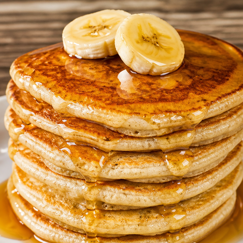 Banana Protein Powder Pancakes