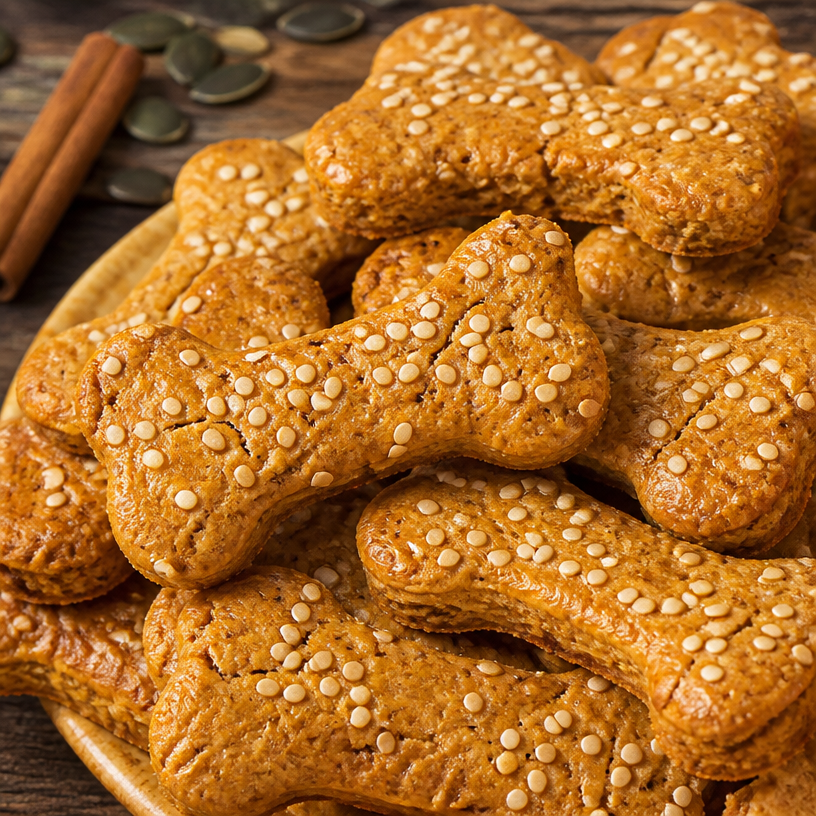 Easy Homemade Peanut Butter and Pumpkin Dog Biscuits