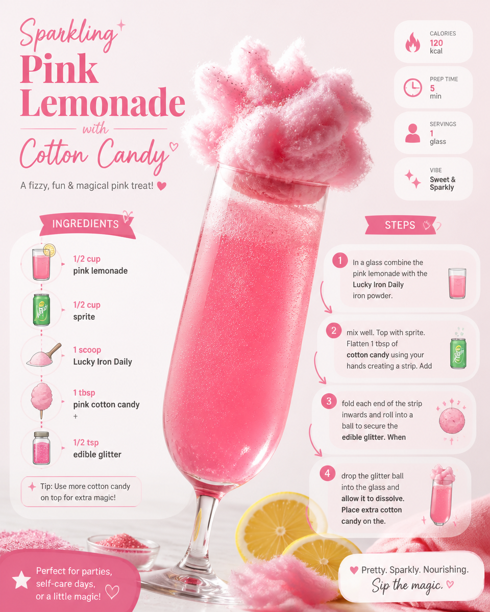 Sparkling Pink Lemonade with Cotton Candy